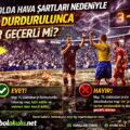 Futbolda Hava Şartları Nedeniyle Maç Durdurulunca Skor Geçerli mi?